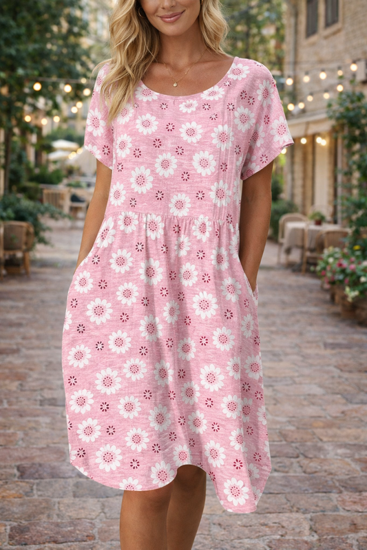 Floral Cotton Blend Dress Sophie Laurie Summer