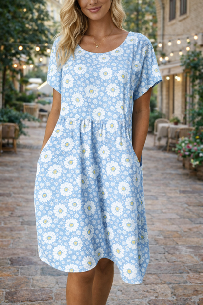 Floral Cotton Blend Dress Sophie Laurie Summer