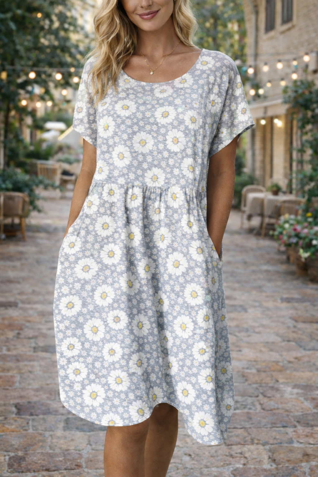 Floral Cotton Blend Dress Sophie Laurie Summer