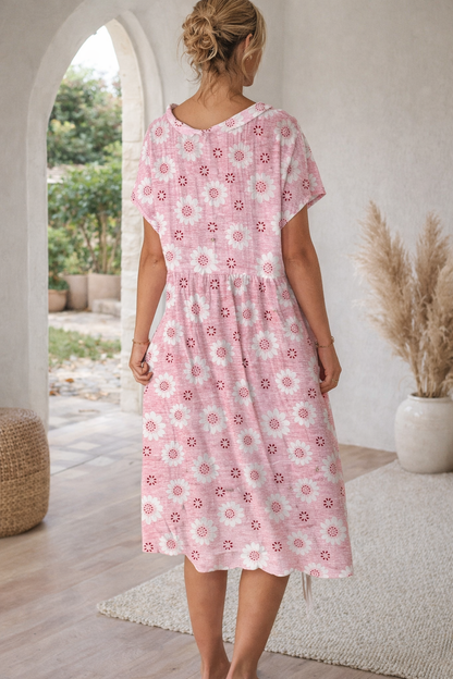 Floral Cotton Blend Dress Sophie Laurie Summer
