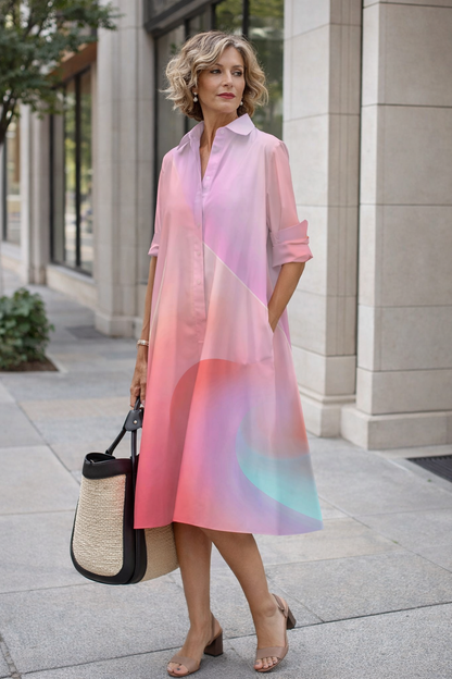 Vibrant Summer Shirt Dress by Sophie Laurie
