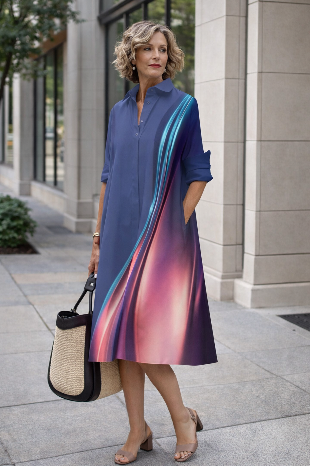 Vibrant Summer Shirt Dress by Sophie Laurie
