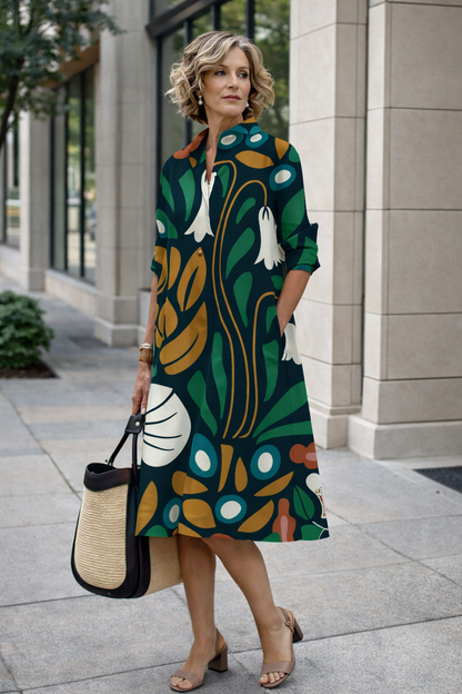 Vibrant Summer Shirt Dress by Sophie Laurie