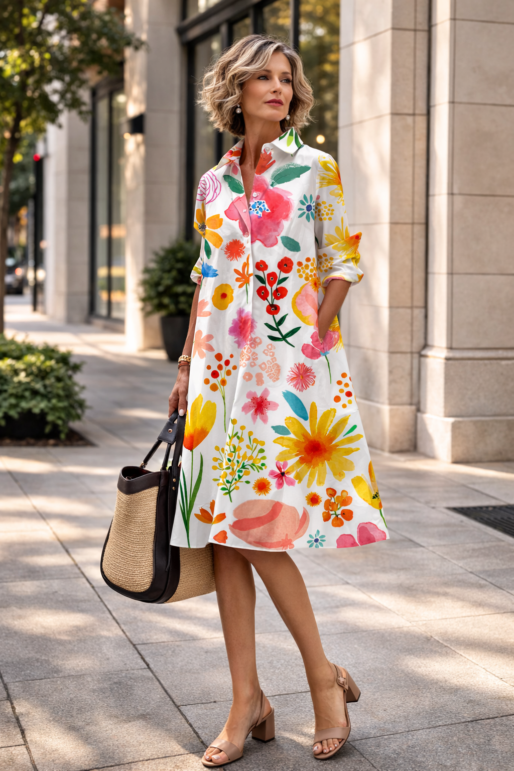 Vibrant Summer Shirt Dress by Sophie Laurie