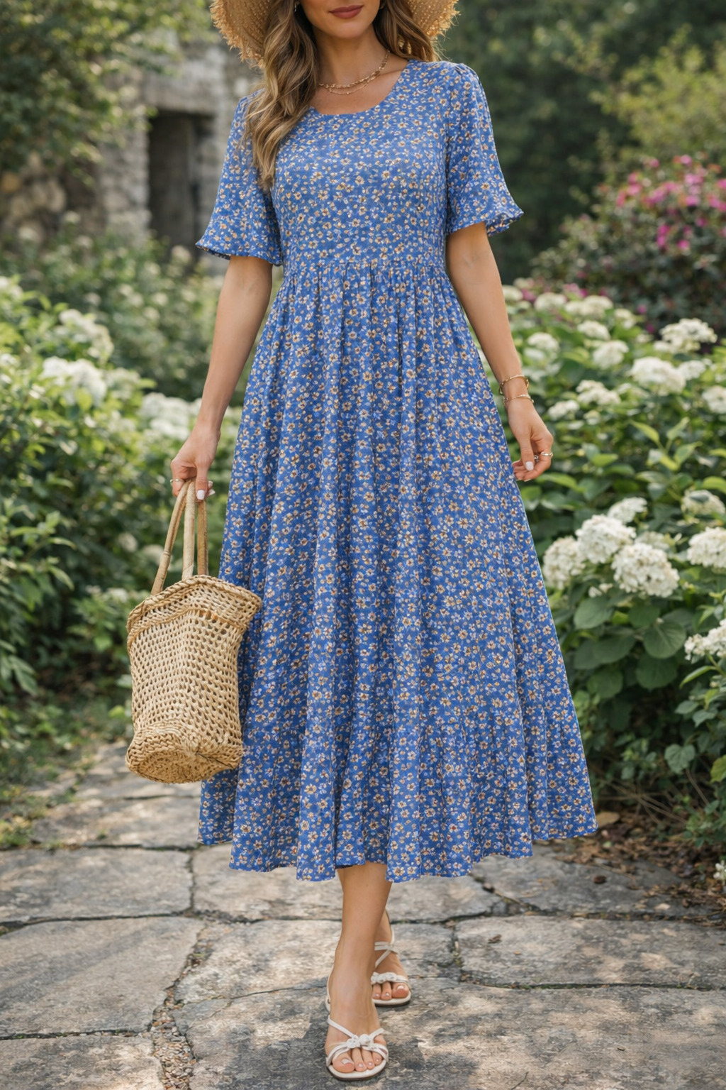 Floral Midi Sophie Laurie Summer Dress