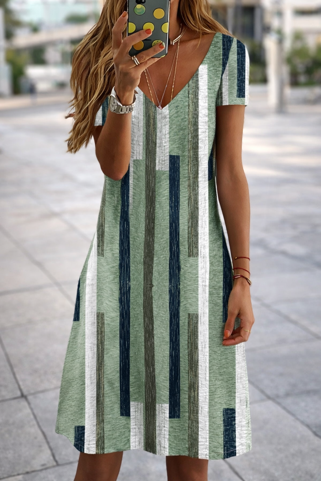 Chic V-Neck Plus Size Dress by Sophie Laurie