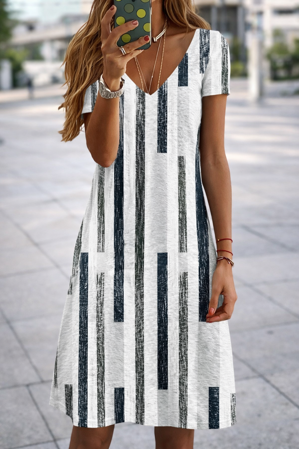 Chic V-Neck Plus Size Dress by Sophie Laurie