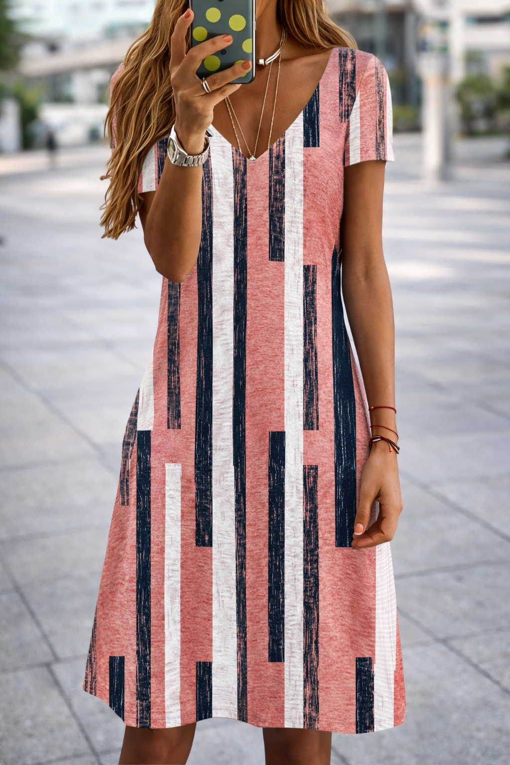 Chic V-Neck Plus Size Dress by Sophie Laurie
