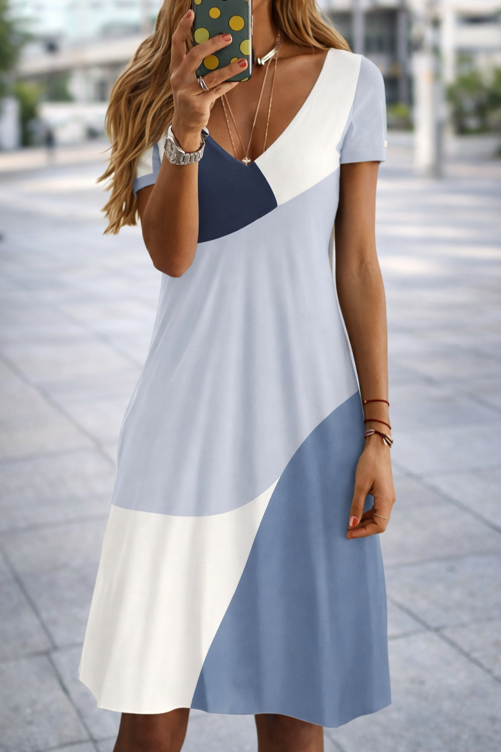 Chic V-Neck Plus Size Dress by Sophie Laurie