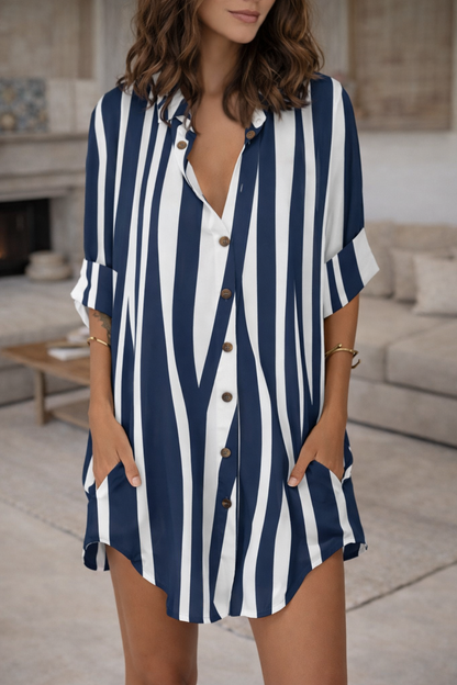 Trendy Print Shirt Dress by Sophie Laurie