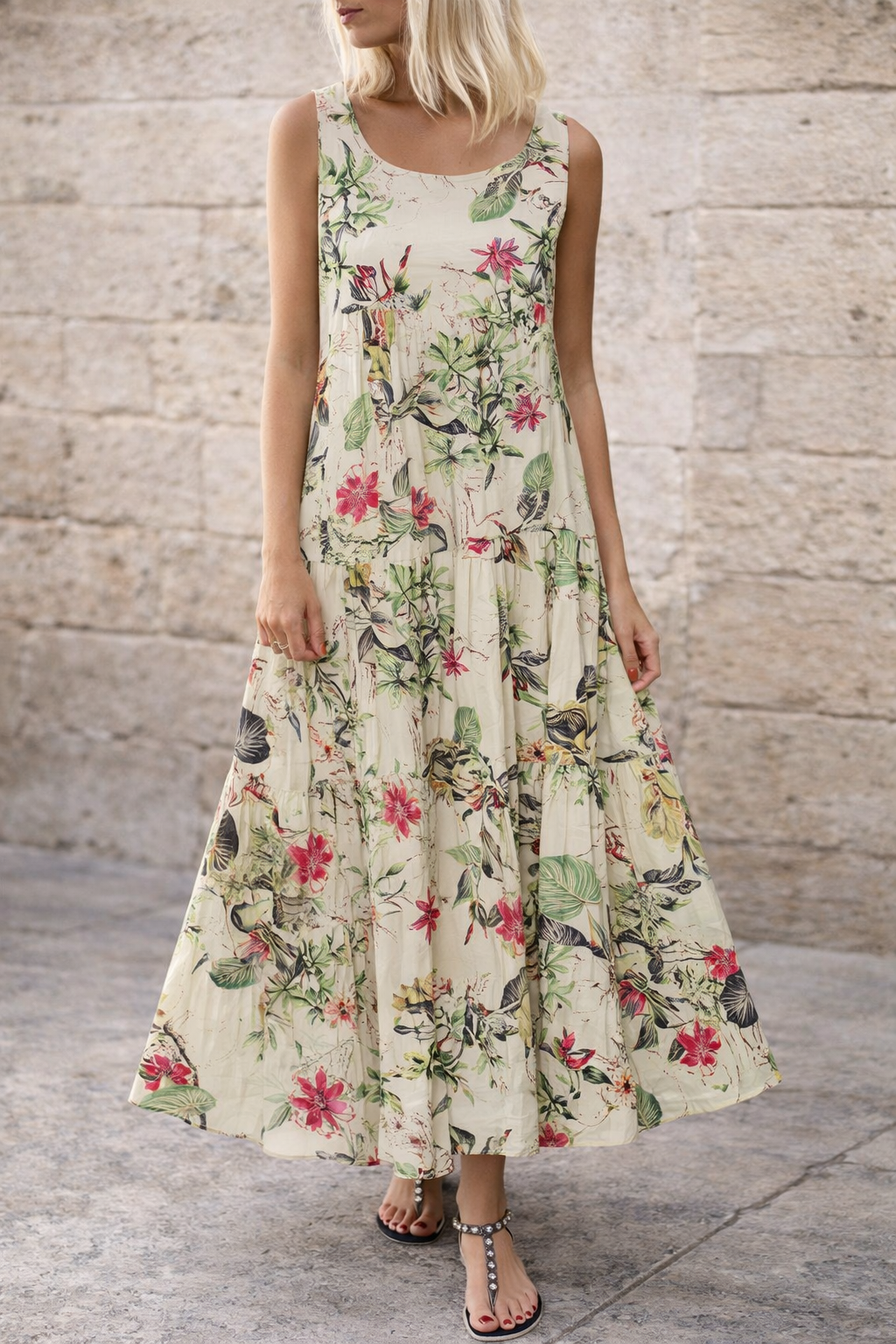 Bohemian Floral Maxi Dress Sophie Laurie Summer
