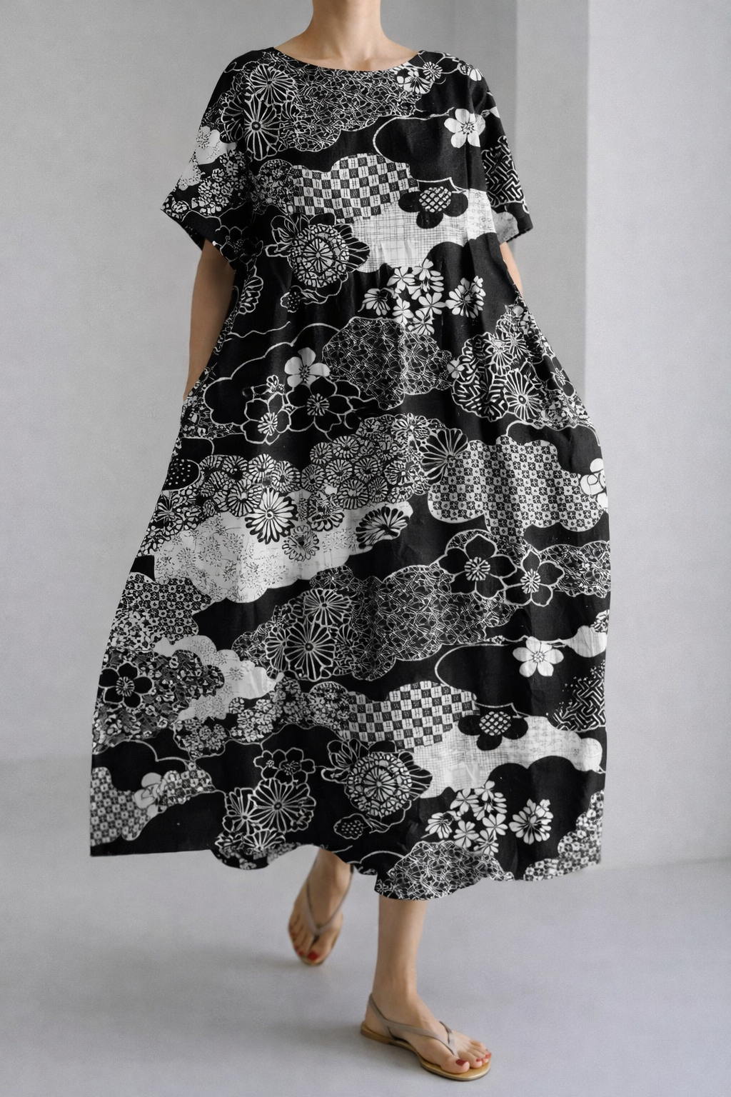 Artful Floral Sophie Laurie Summer Midi Dress