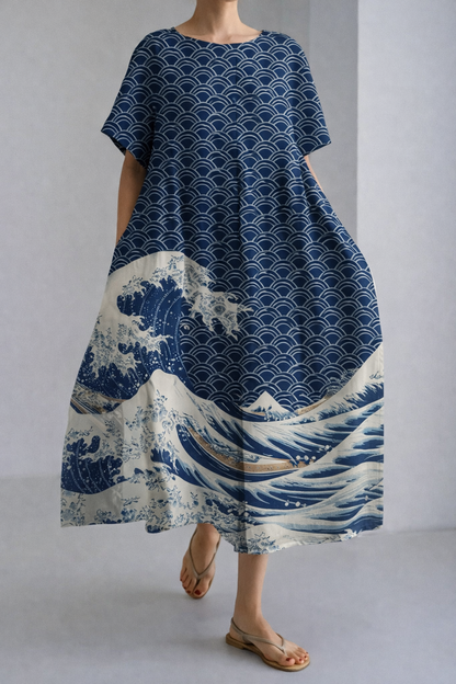 Artful Floral Sophie Laurie Summer Midi Dress