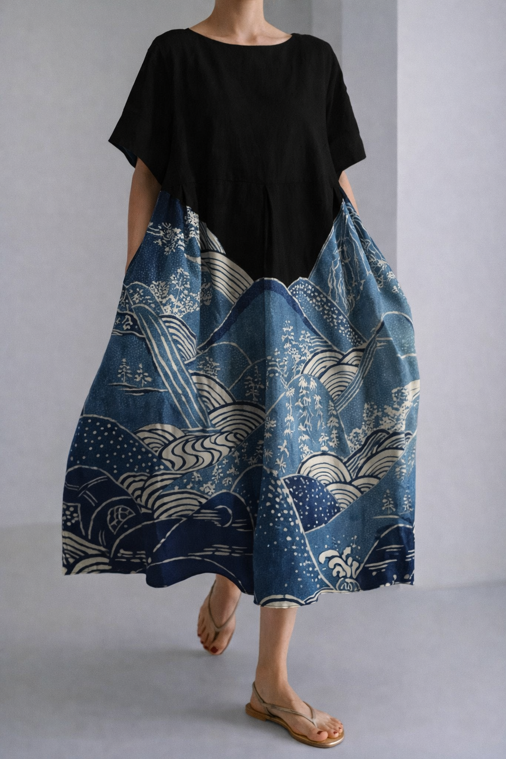 Artful Floral Sophie Laurie Summer Midi Dress