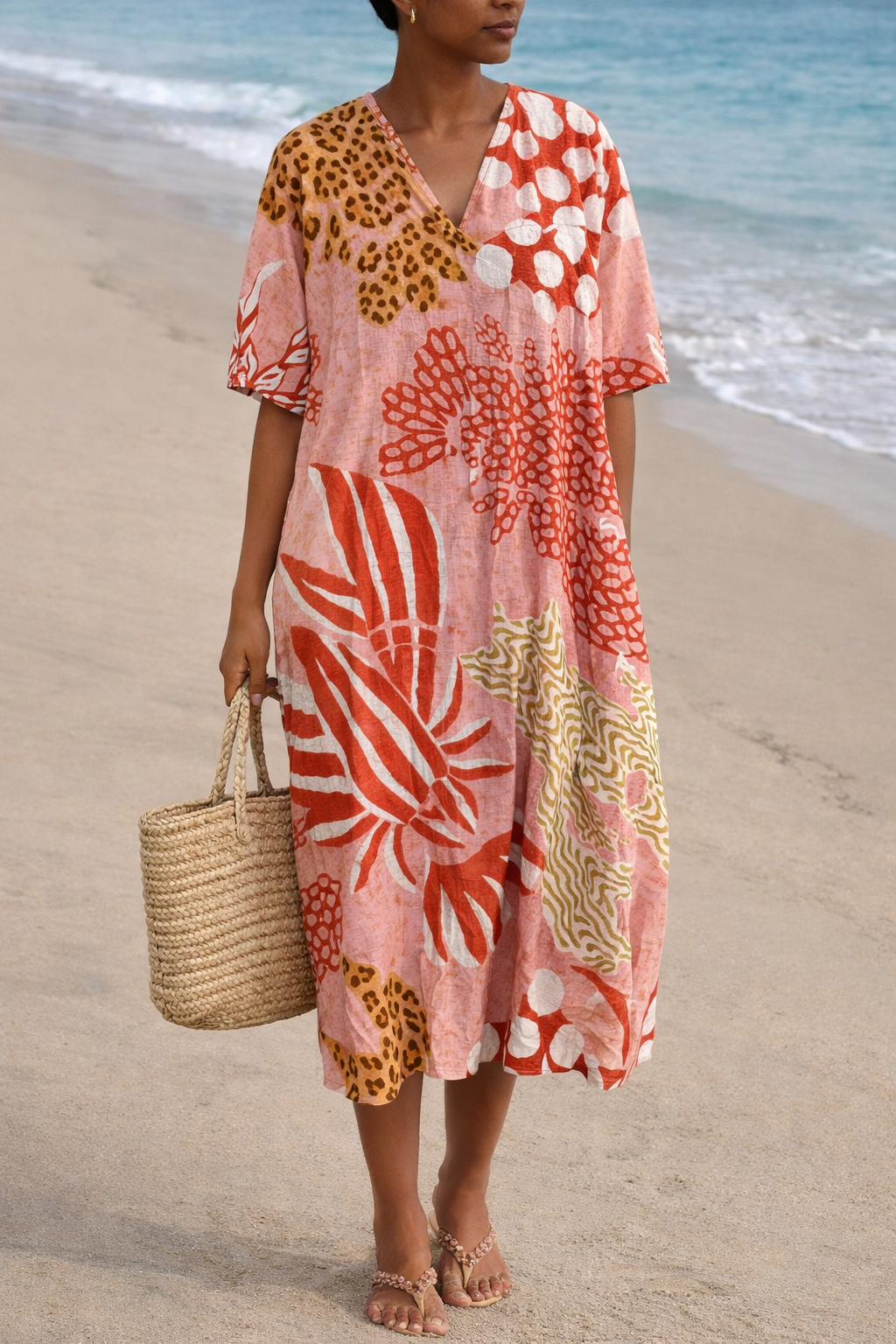 Boho Floral Sophie Laurie V-Neck Summer Dress