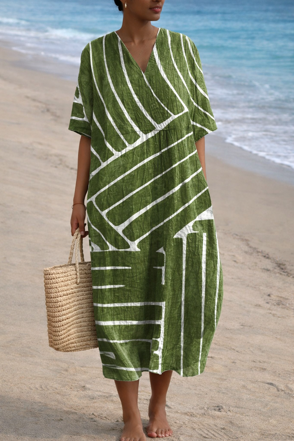 Boho Floral Sophie Laurie V-Neck Summer Dress