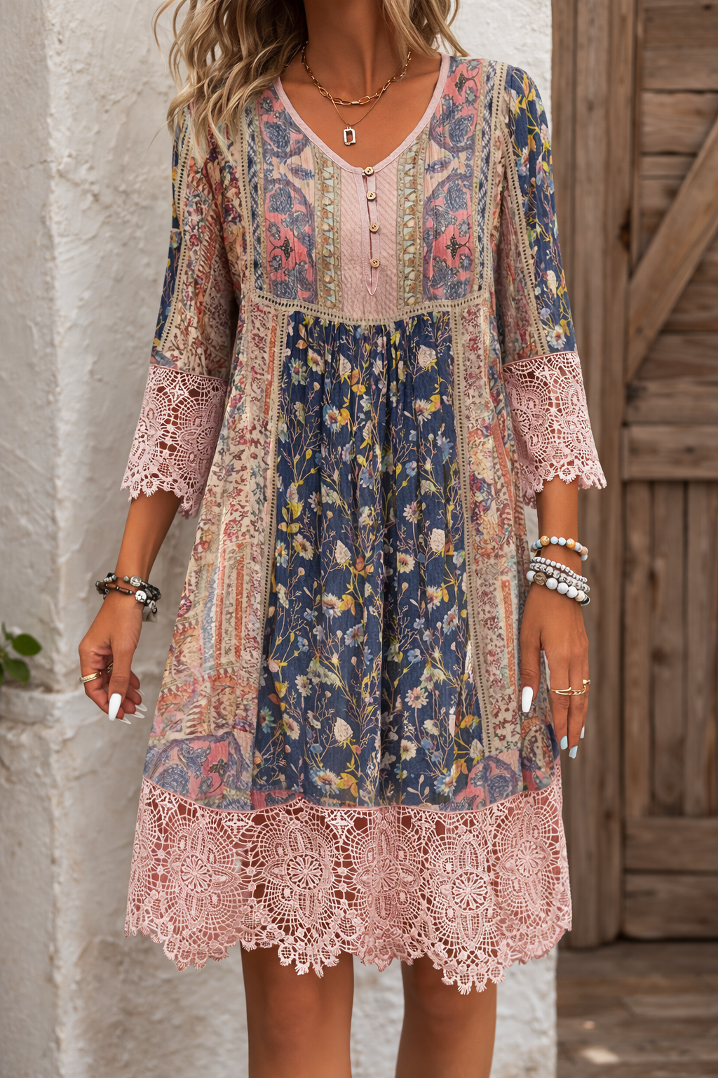 Retro Floral Lace Dress by Sophie Laurie