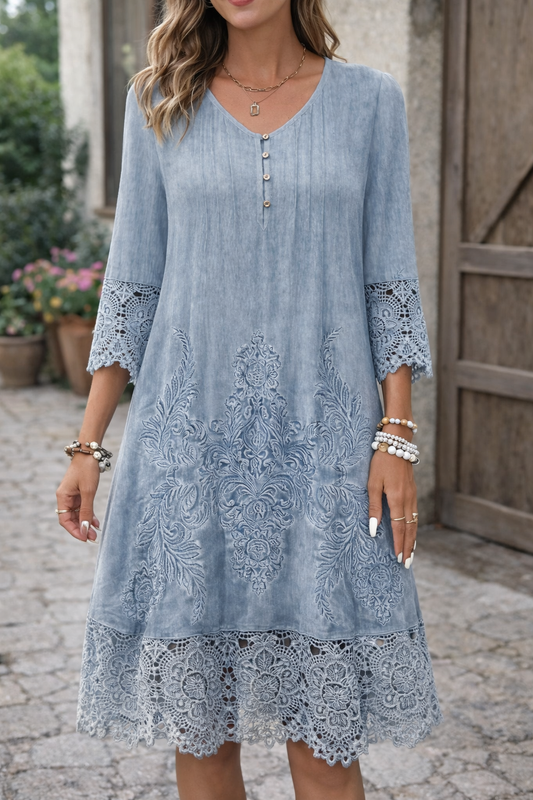 Elegant Lace A-Line Dress by Sophie Laurie