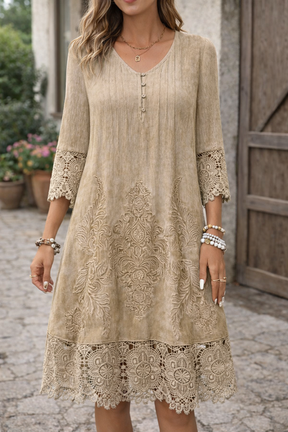 Elegant Lace A-Line Dress by Sophie Laurie