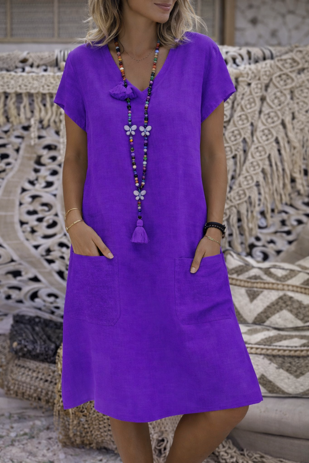 Chic Pocket Midi Dress by Sophie Laurie