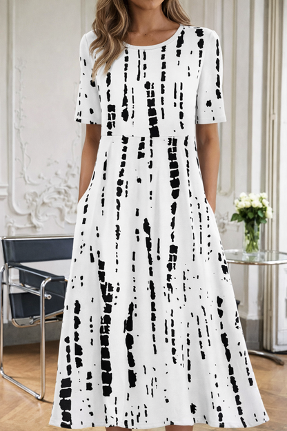 Floral Print Sophie Laurie Summer V-Neck Dress