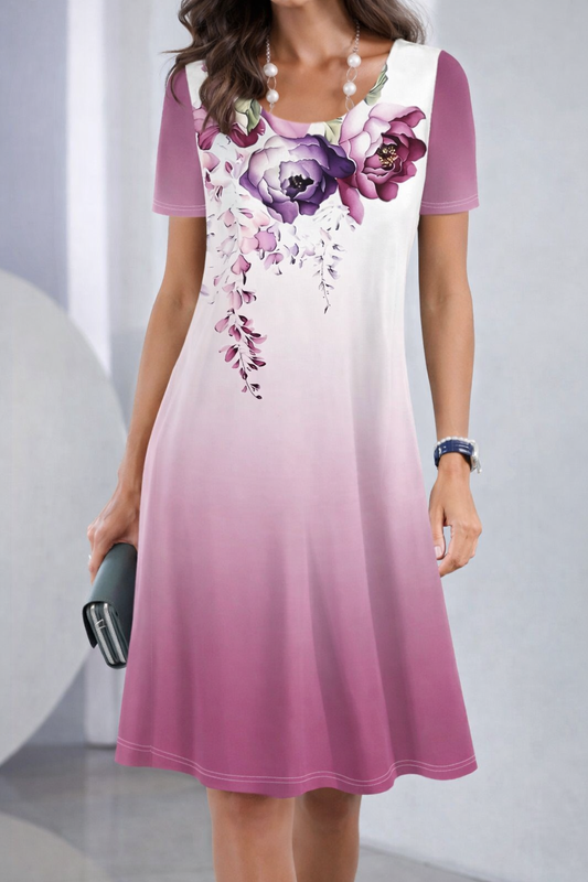 Floral Print Sophie Laurie Mid-Length Summer Dress