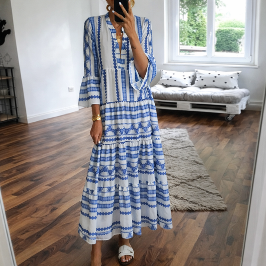 Boho Geometric Maxi Dress Sophie Laurie