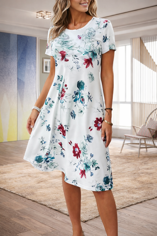 Floral Print Sophie Laurie Summer A-Line Dress