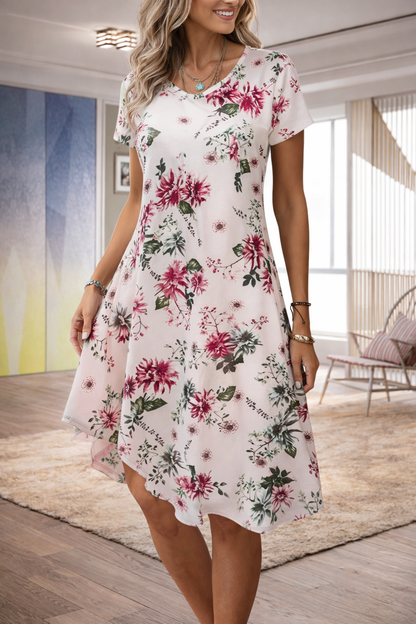 Floral Print Sophie Laurie Summer A-Line Dress