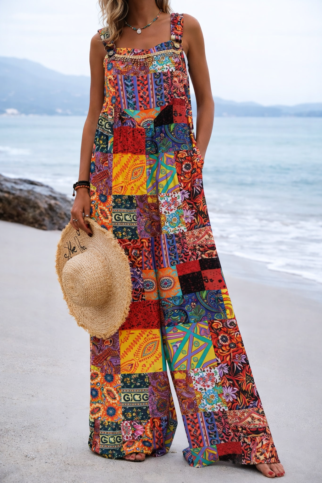 Vibrant Print Sophie Laurie Wide Leg Romper
