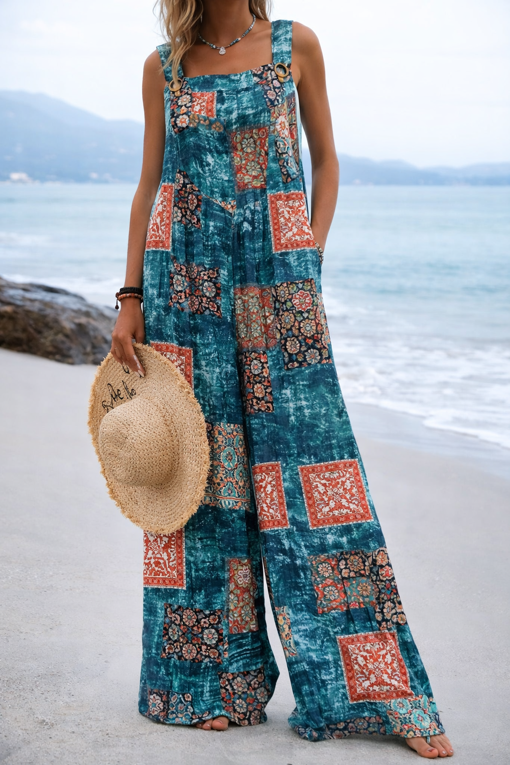 Vibrant Print Sophie Laurie Wide Leg Romper