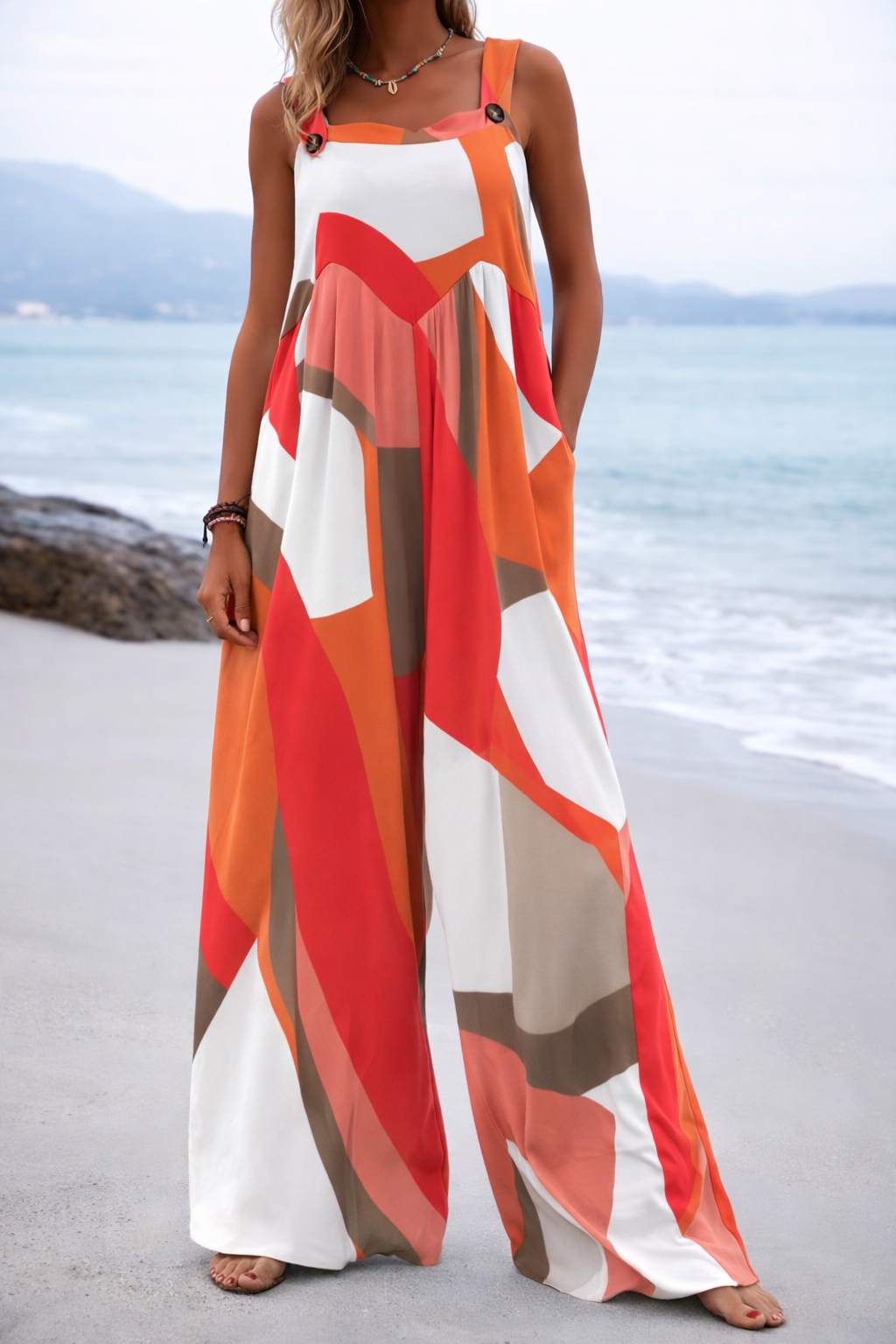 Vibrant Print Sophie Laurie Wide Leg Romper