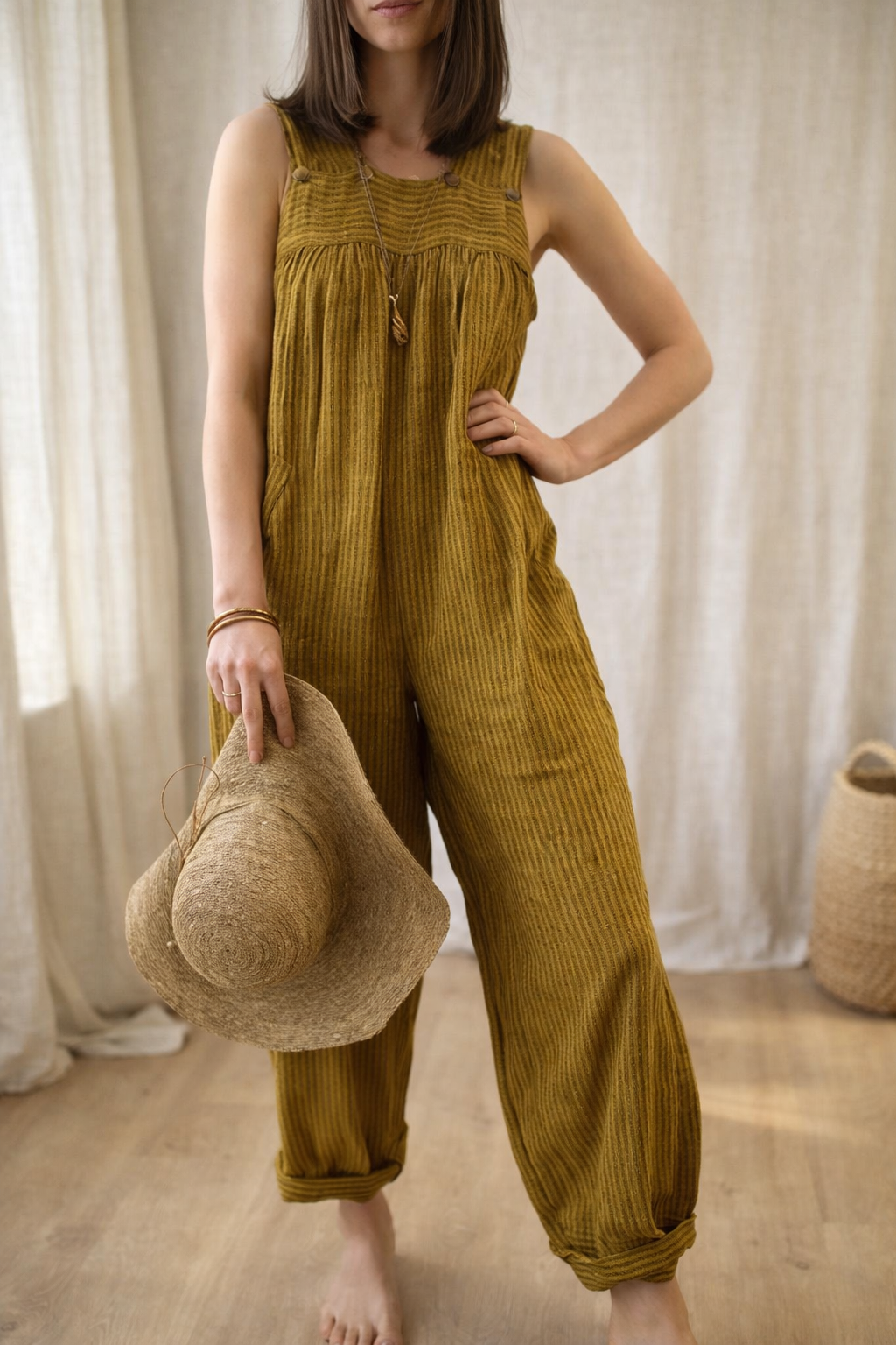 Pinterest-Inspired Sophie Laurie Khaki Jumpsuit