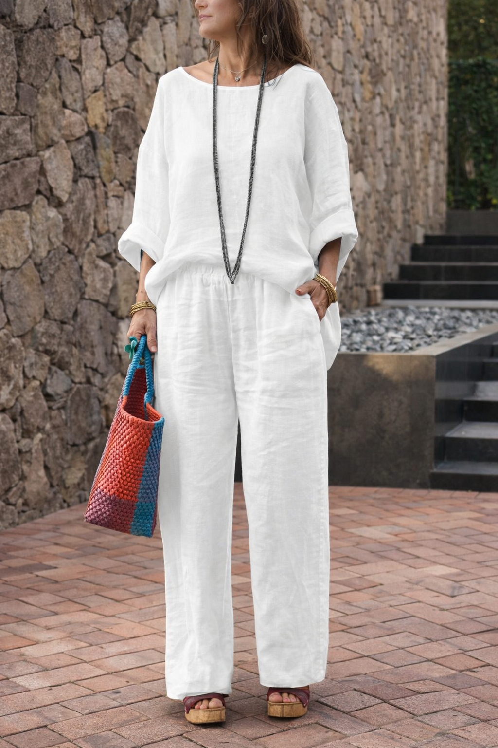 Gradient Linen Two-Piece Set by Sophie Laurie