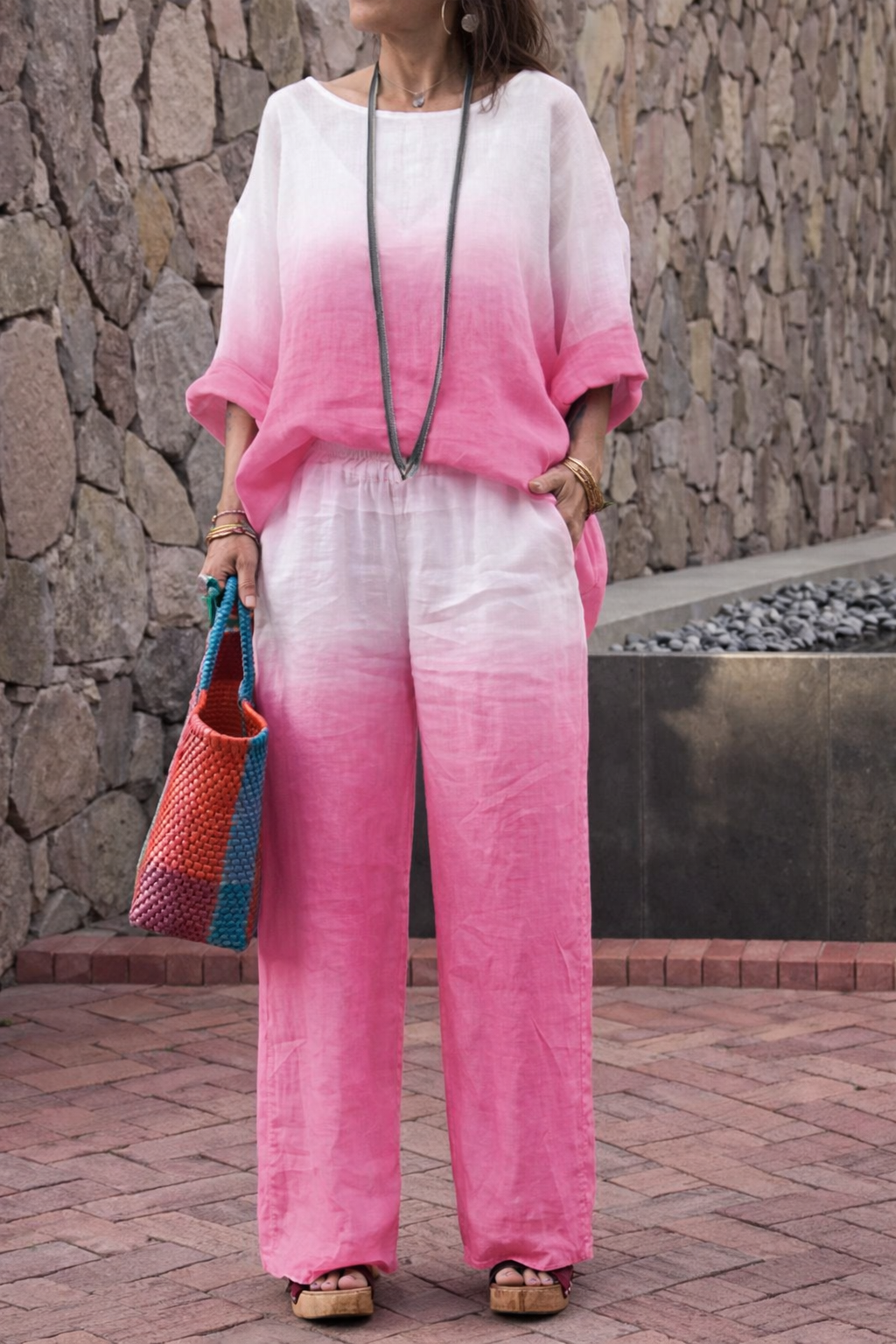 Gradient Linen Two-Piece Set by Sophie Laurie