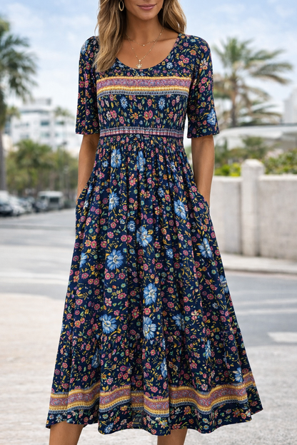 Bohemian Floral Maxi Dress by Sophie Laurie