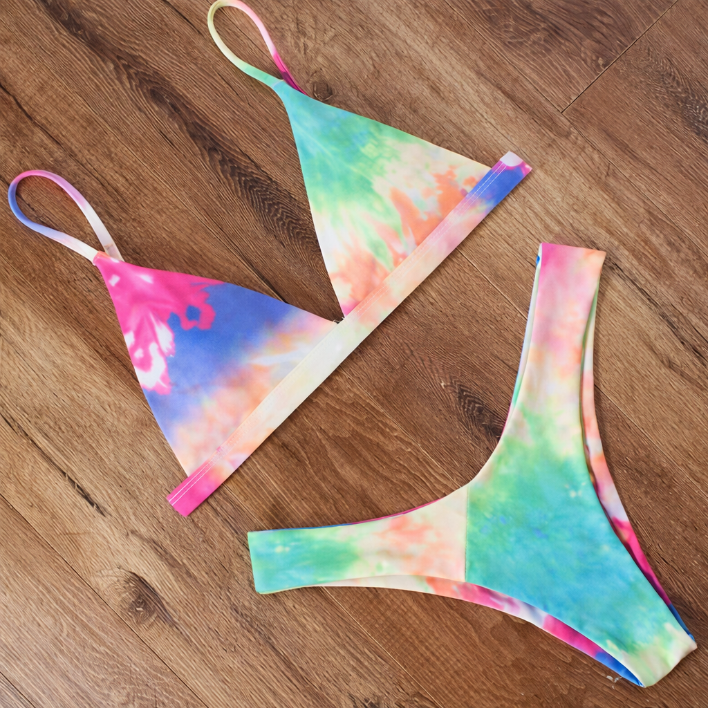 Strappy Solid Bikini by Sophie Laurie