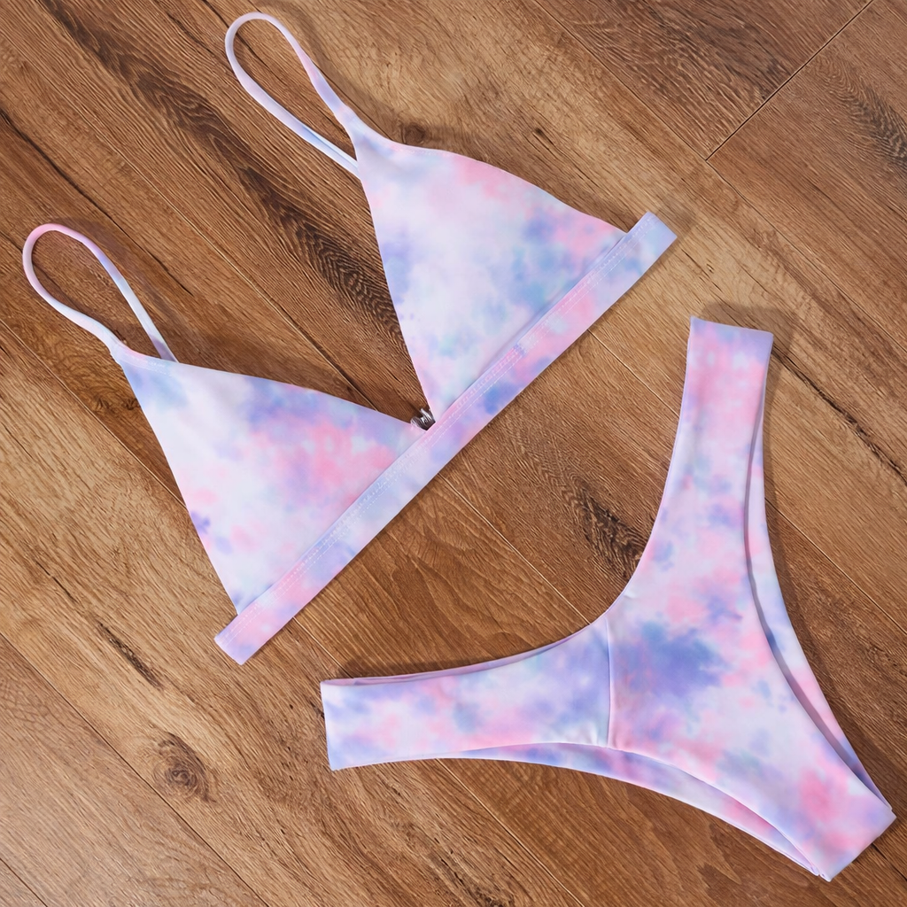 Strappy Solid Bikini by Sophie Laurie