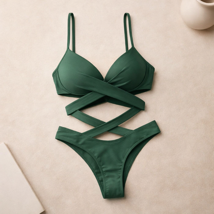 Chic Colorblock Sophie Laurie Strappy Bikini Set