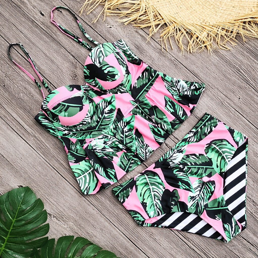 Floral High Waisted Bikini Sophie Laurie Swimwear