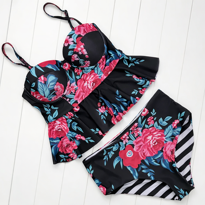 Floral High Waisted Bikini Sophie Laurie Swimwear