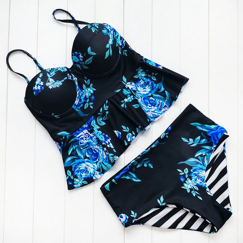 Floral High Waisted Bikini Sophie Laurie Swimwear