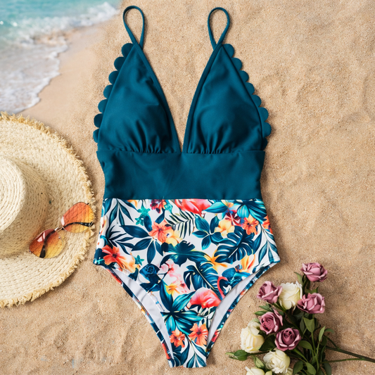 Tropical Plus Size One Piece by Sophie Laurie