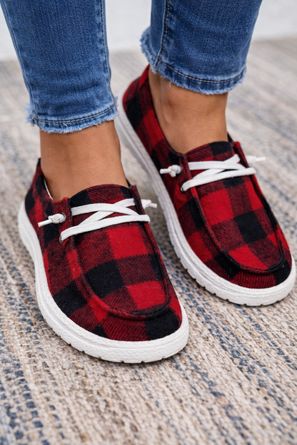 Plaid Canvas Sophie Laurie Everyday Comfort Sneakers