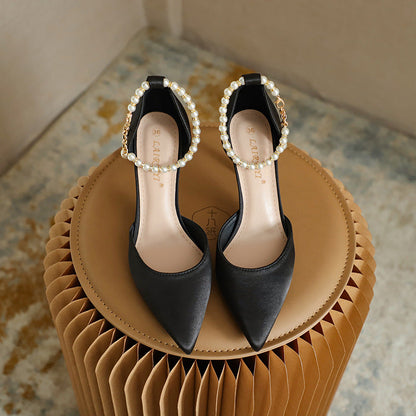 Elegant Sophie Laurie Satin Tassel Stiletto Heels