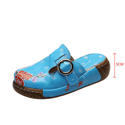 Boho Floral Sophie Laurie Platform Clogs Sandals