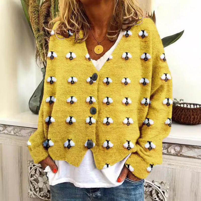Vibrant Abstract Sophie Laurie Casual Cardigan