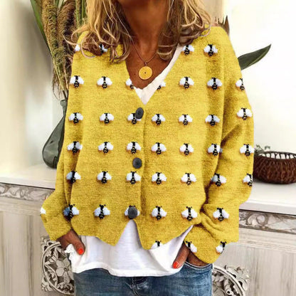 Vibrant Abstract Sophie Laurie Casual Cardigan