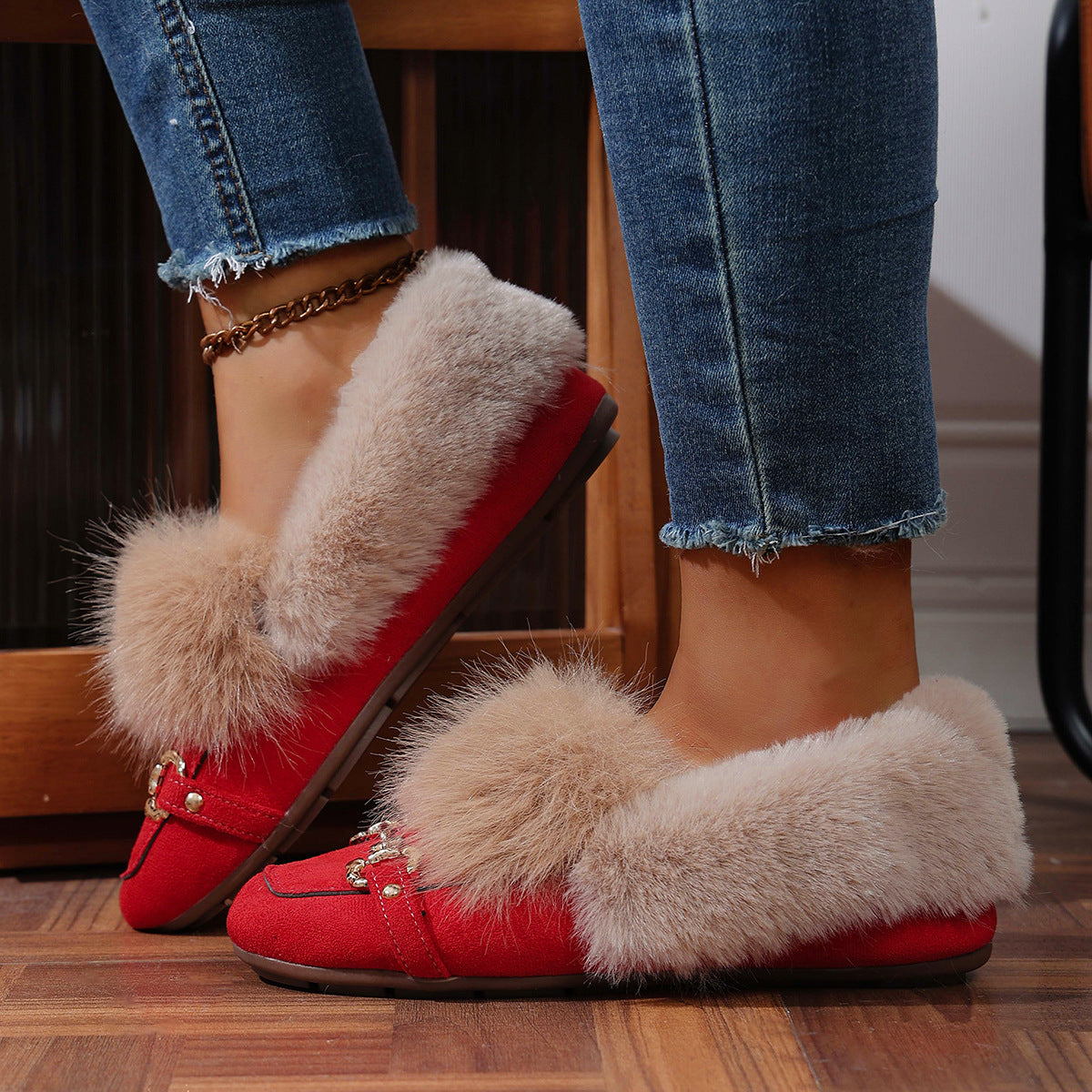 Velvet Plush Loafers by Sophie Laurie