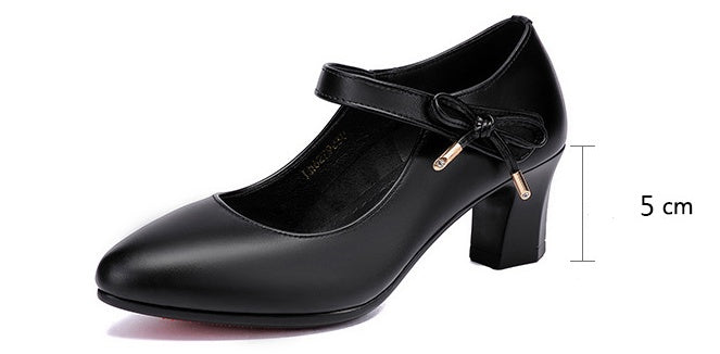 Chic Mid-Heel Buckle Pumps by Sophie Laurie